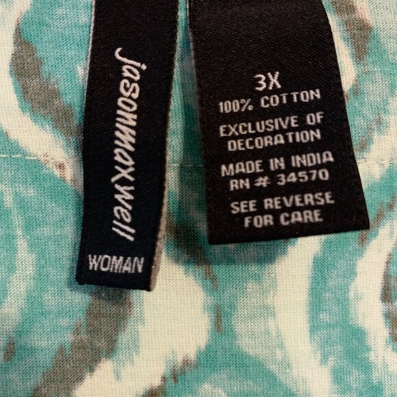 Jason Maxwell Women's Multi-Color Tunic Blouse, Size 3X, NWT - Picture 5 of 5